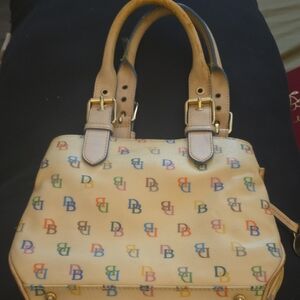 Dooney & Bourke Cream Multicolor Satchel